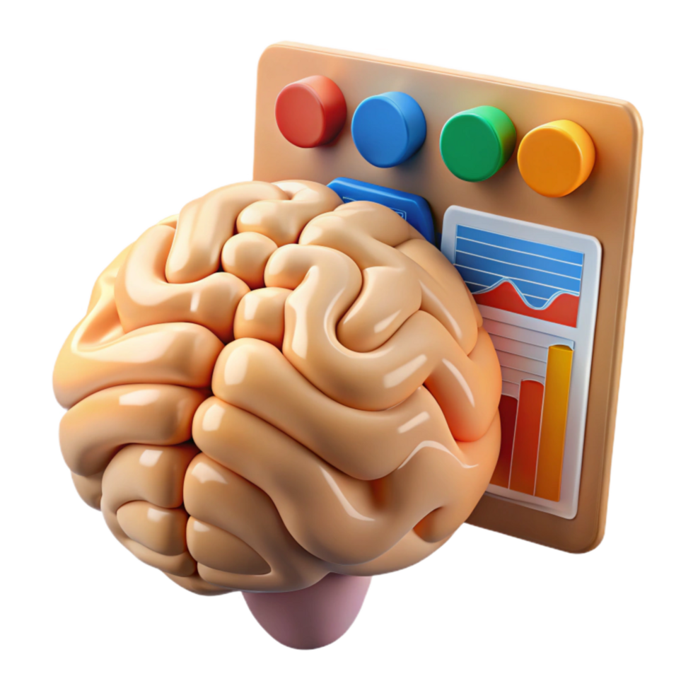 wonderful creative Brain Function Chart Cutout with Detailed Information high quality png