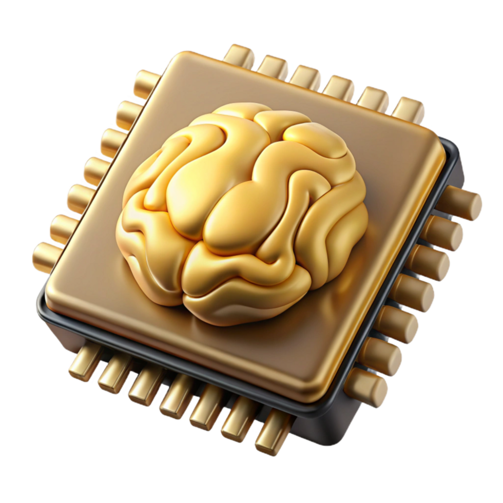 wonderful rustic Brain Implant Chip Gold Plated Contacts Cutout high quality png