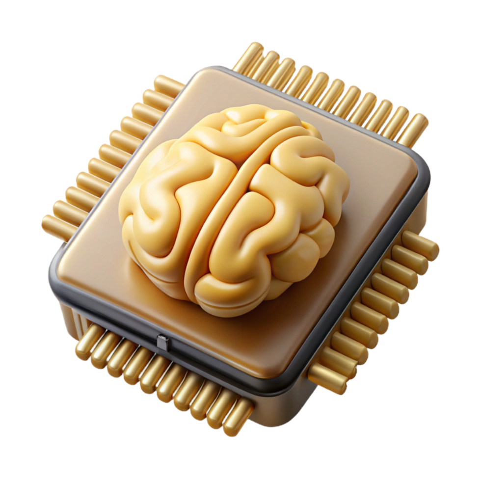 extraordinary vintage Brain Implant Chip Gold Plated Contacts Cutout high quality png