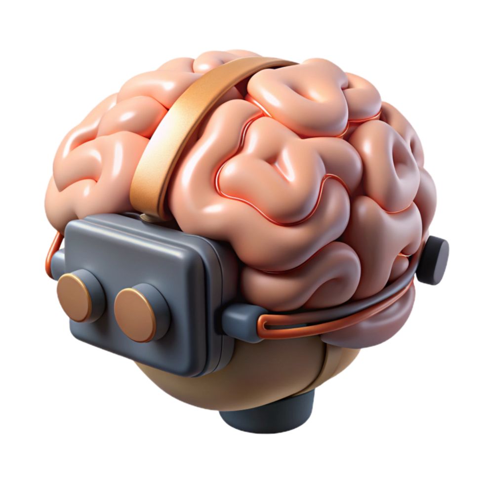 magnificent classic Brain Interface Diagram Front View Isolated Element professional png
