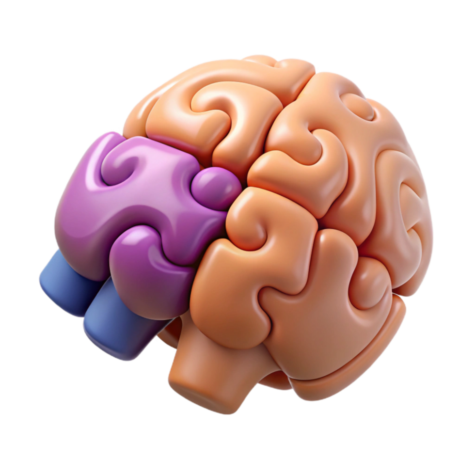 stunning contemporary Brain Puzzle Pieces Cutout on Transparent Background genuine png