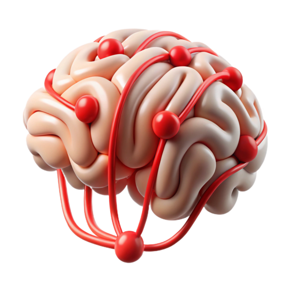 magnificent abstract Brain Scan Data Flow Red Lines Isolated exclusive png