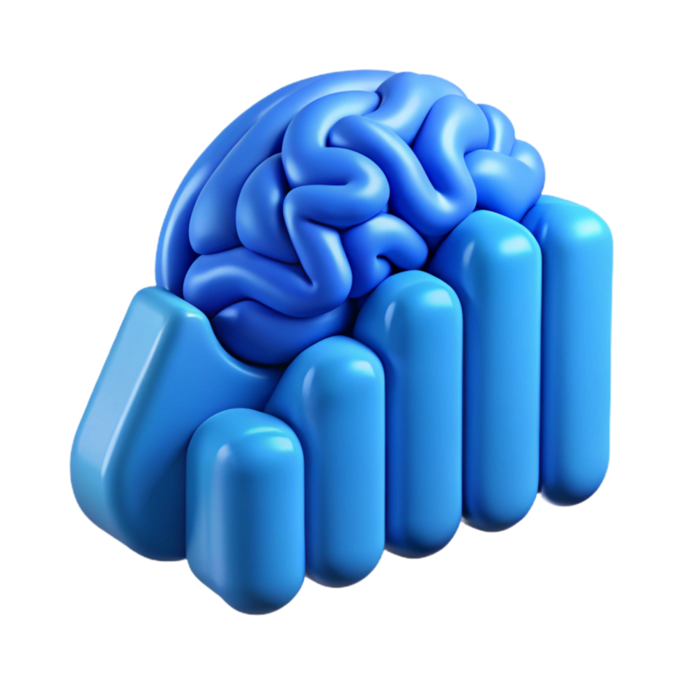 magnificent modern Brainwave Analysis Blue Chart Isolated authentic png