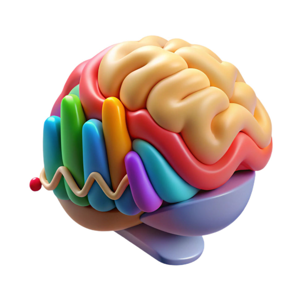serene rustic Brainwave Frequency Chart Cutout with Colorful Graph and White Background high quality png