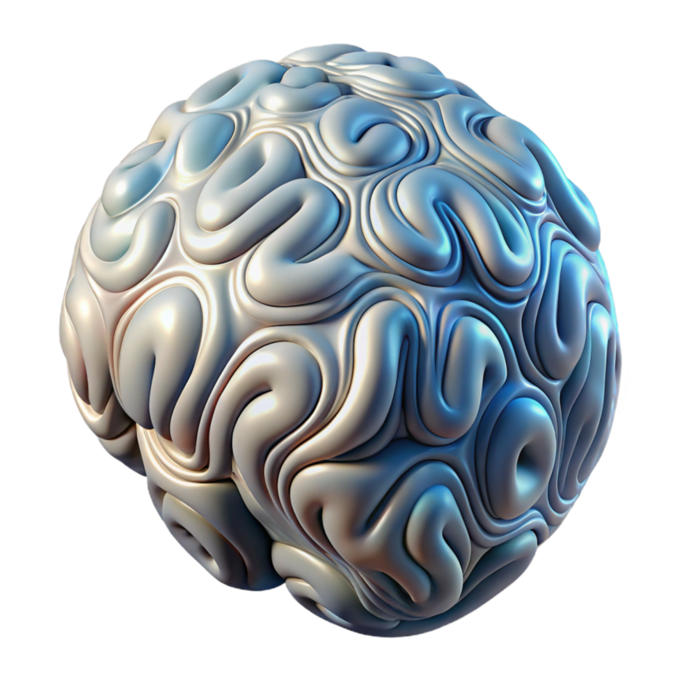 elegant contemporary Brainwave Pattern Abstract Art Transparent Background high quality png