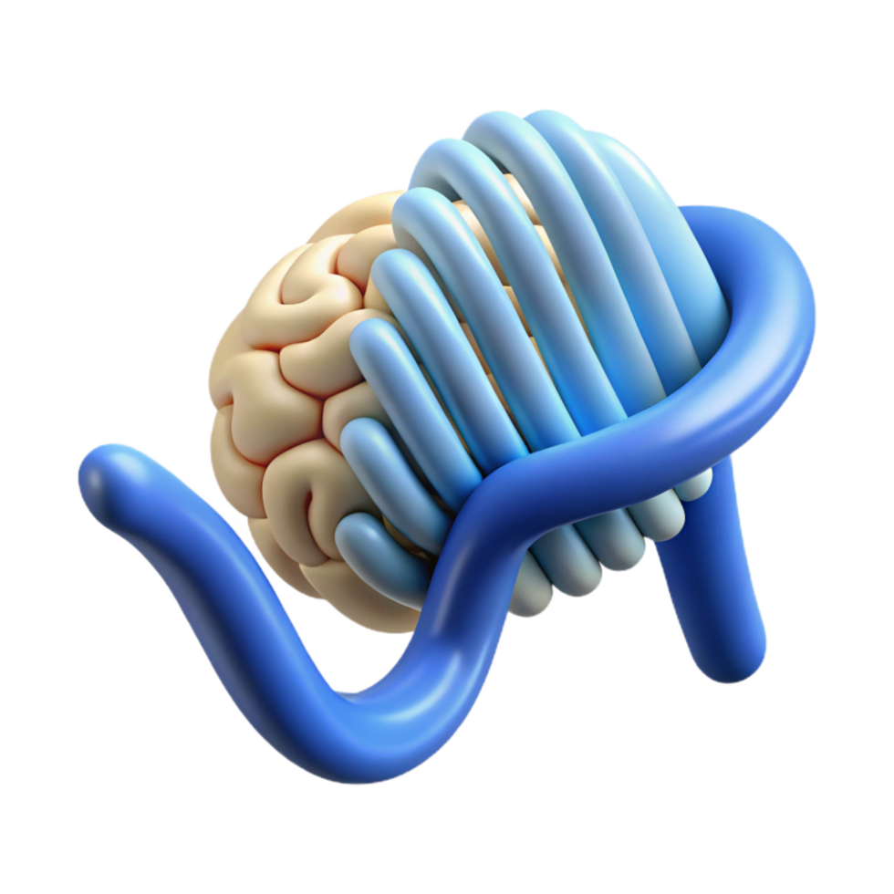 magnificent modern Brainwave Pattern Overlay on Dna Helix Transparent Background exclusive png
