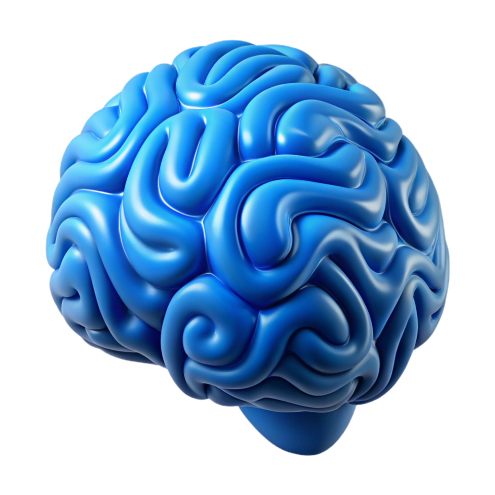 dramatic rustic Brainwave Pattern Illustration Cutout with Realistic Texture and Blue Color detailed png