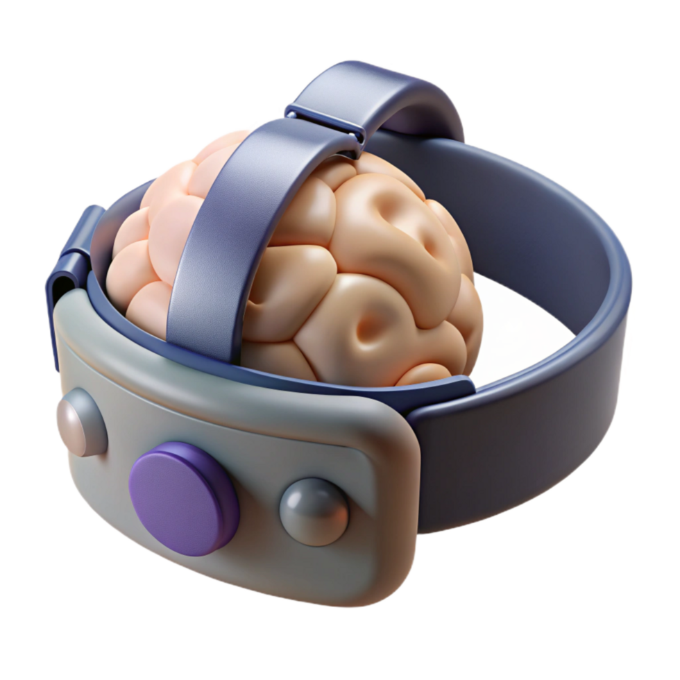 elegant modern Brainwave Sensor Headband Front View Isolated professional png