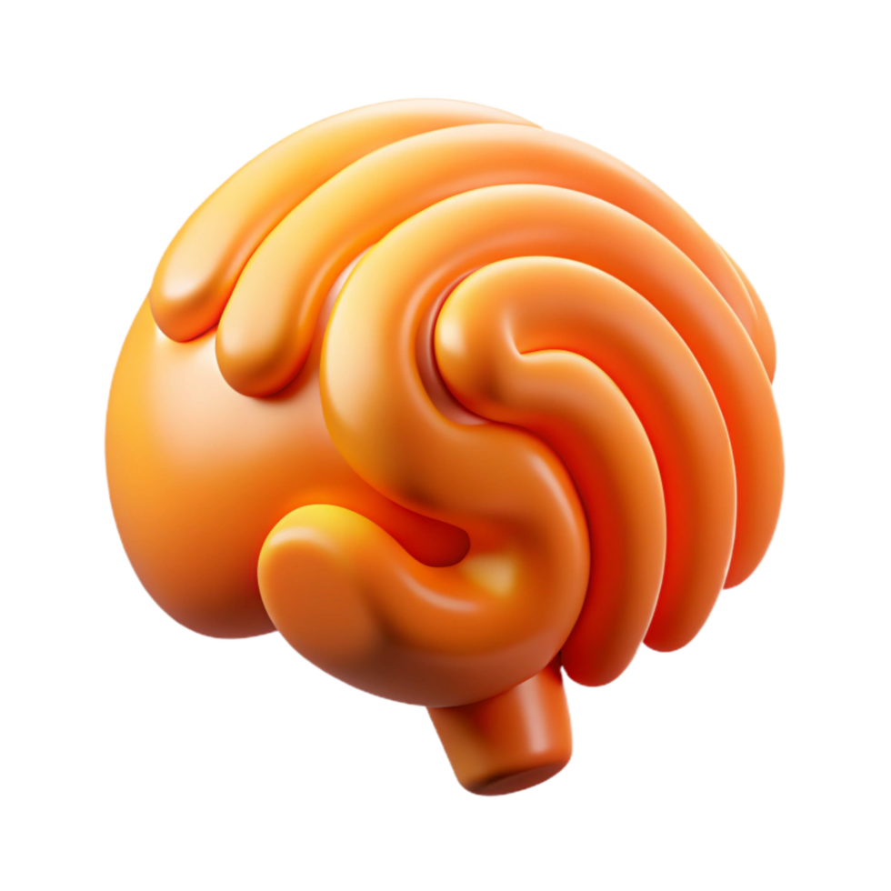 elegant creative Brainwave Sync Graphic Orange Gradient Cutout exclusive png