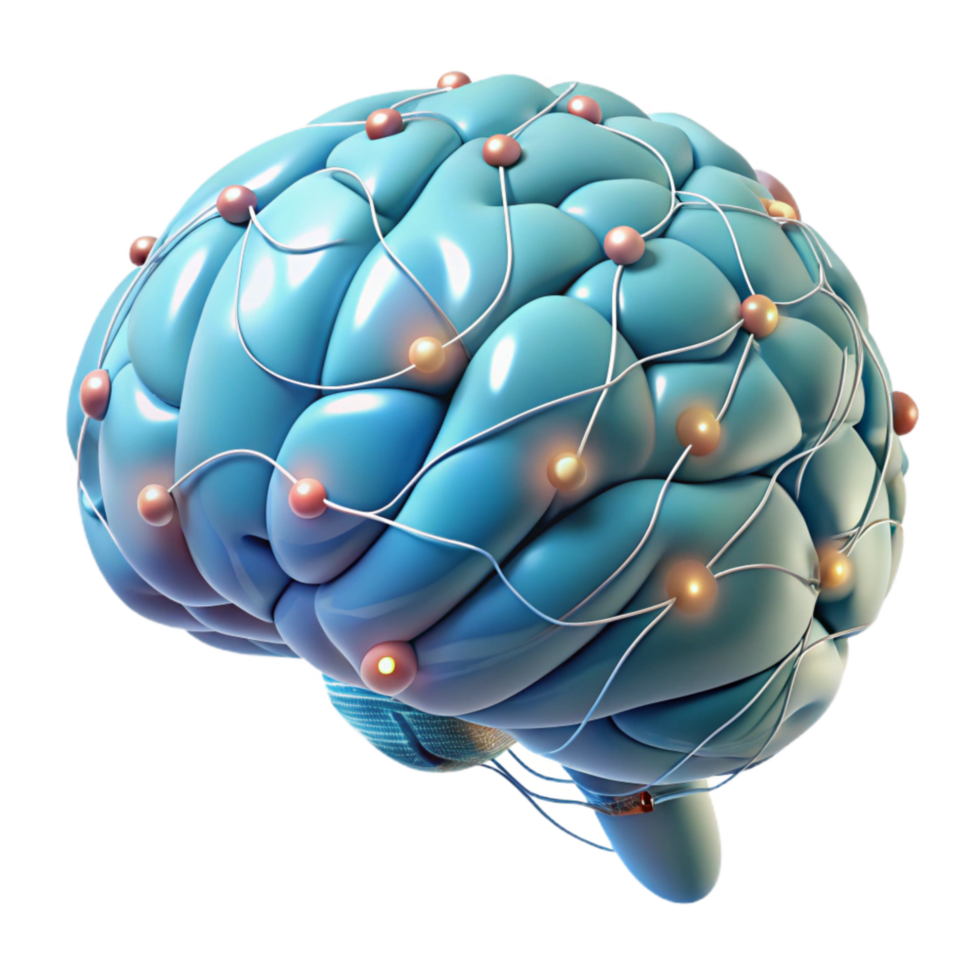 elegant creative Brain with Connections Transparent Background Networking detailed png
