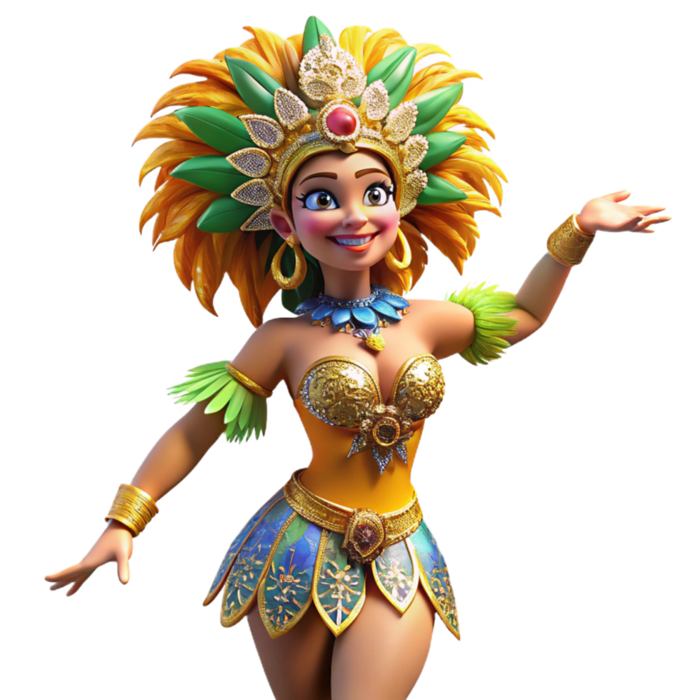 wonderful abstract Brazilian Samba Dancer Costume with Sequins Cutout detailed png