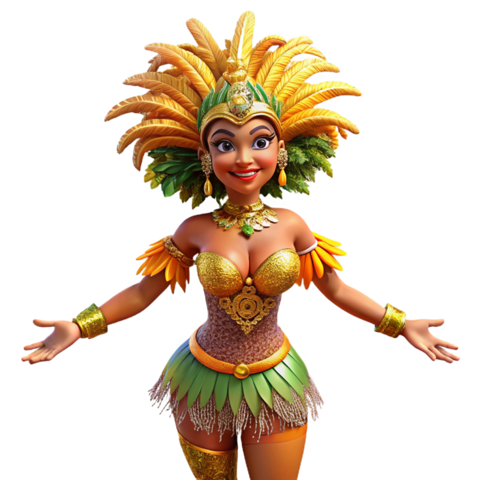 extraordinary abstract Brazilian Samba Dancer Costume with Sequins Cutout original png