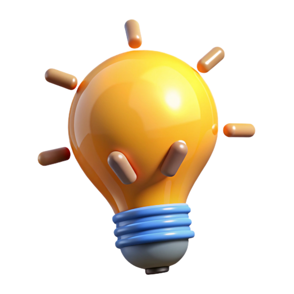 beautiful vintage Bright Lightbulb Idea Concept Isolated authentic png