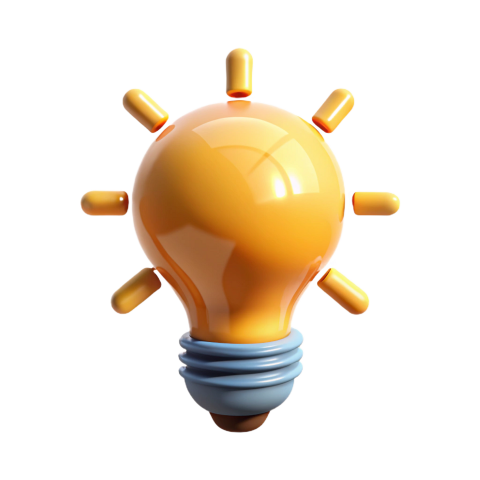 extraordinary abstract Bright Lightbulb Idea Concept Isolated professional png