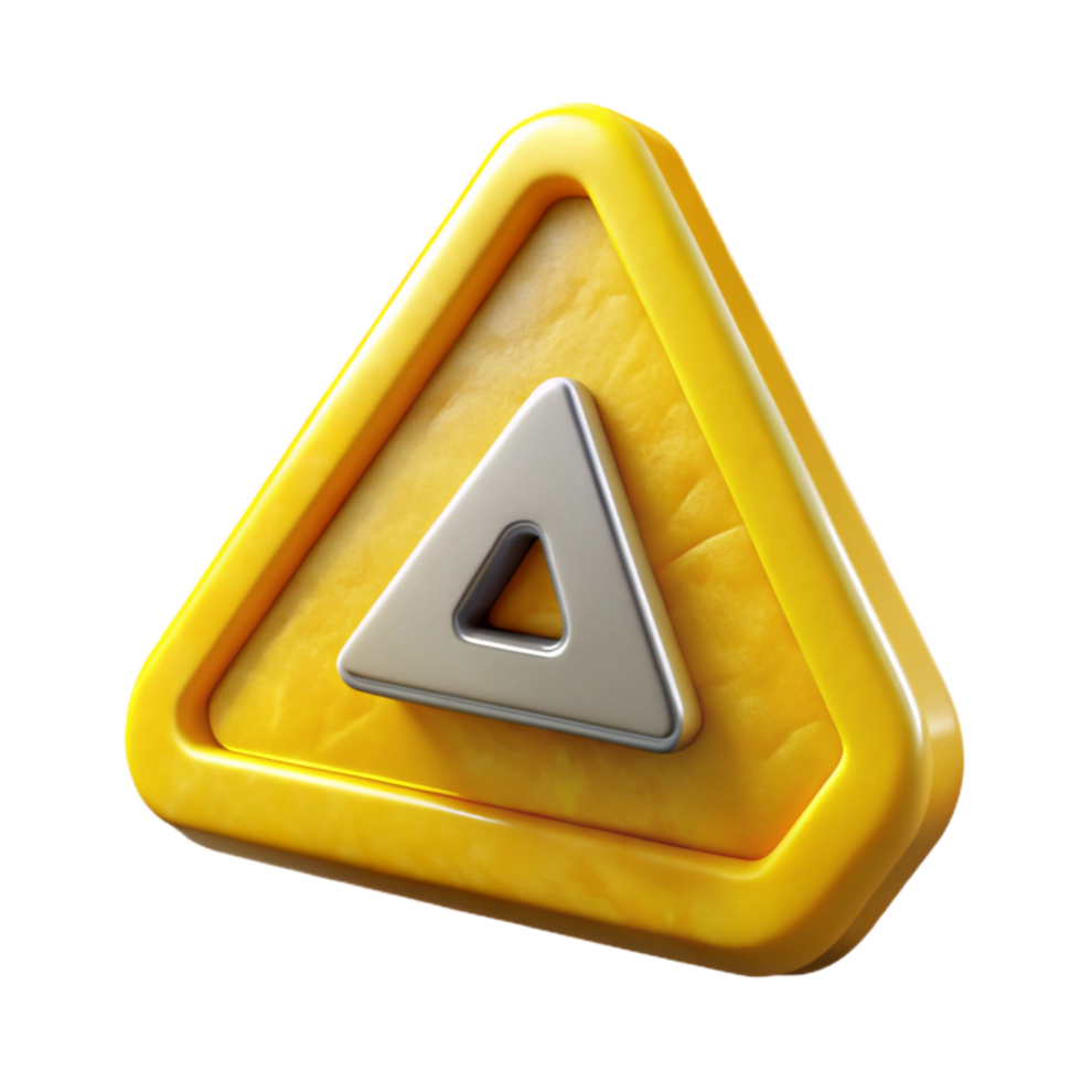 wonderful modern Bright Yellow Artificial Warning Sign Isolated detailed png