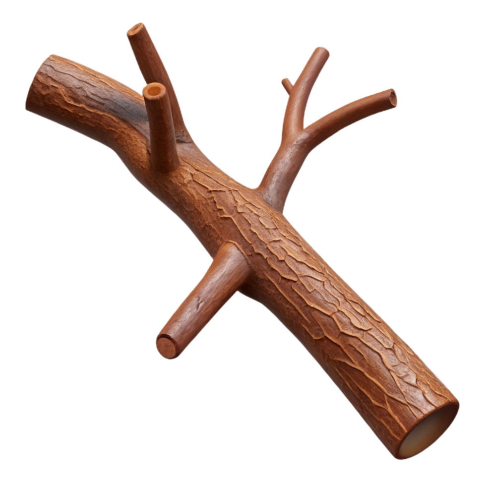serene modern Brown Tree Branch Isolated with Detailed Bark original png