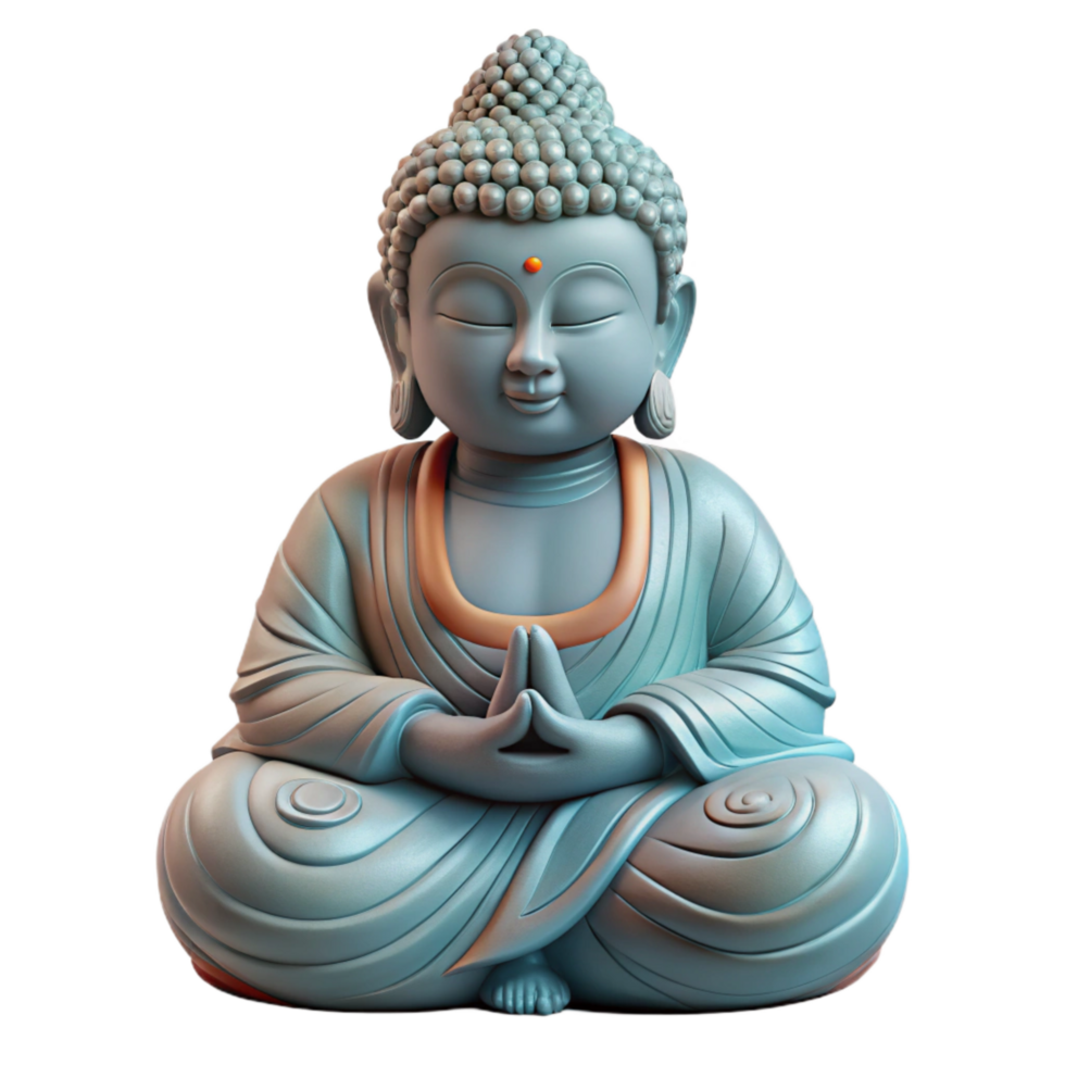 magnificent contemporary Buddha Statue Cutout with Serene Expression 4K png