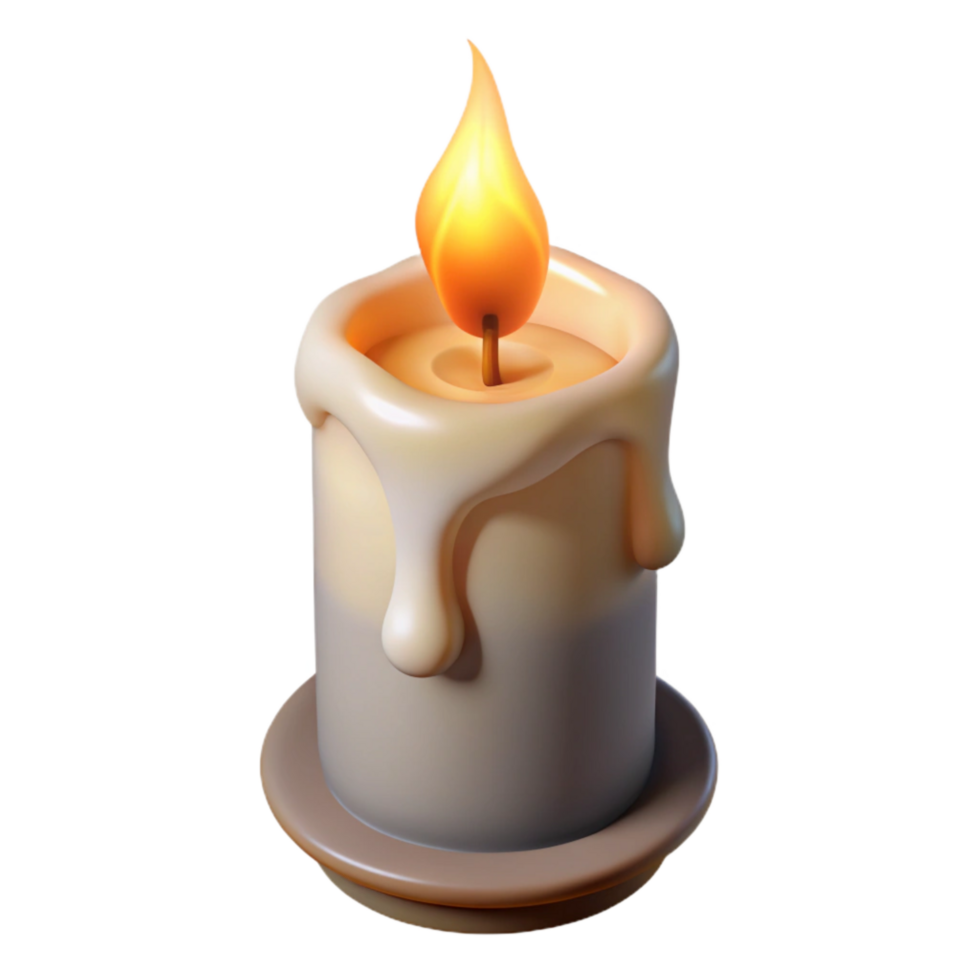 extraordinary modern Burning Candle Long Wick Time Remaining Transparent Background detailed png