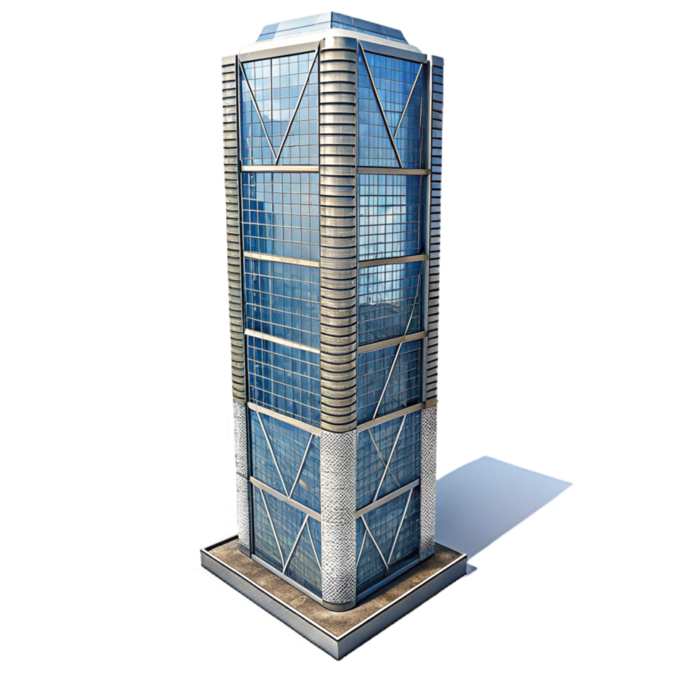 beautiful traditional Building Skyscraper Tall Glass Transparent Background premium png