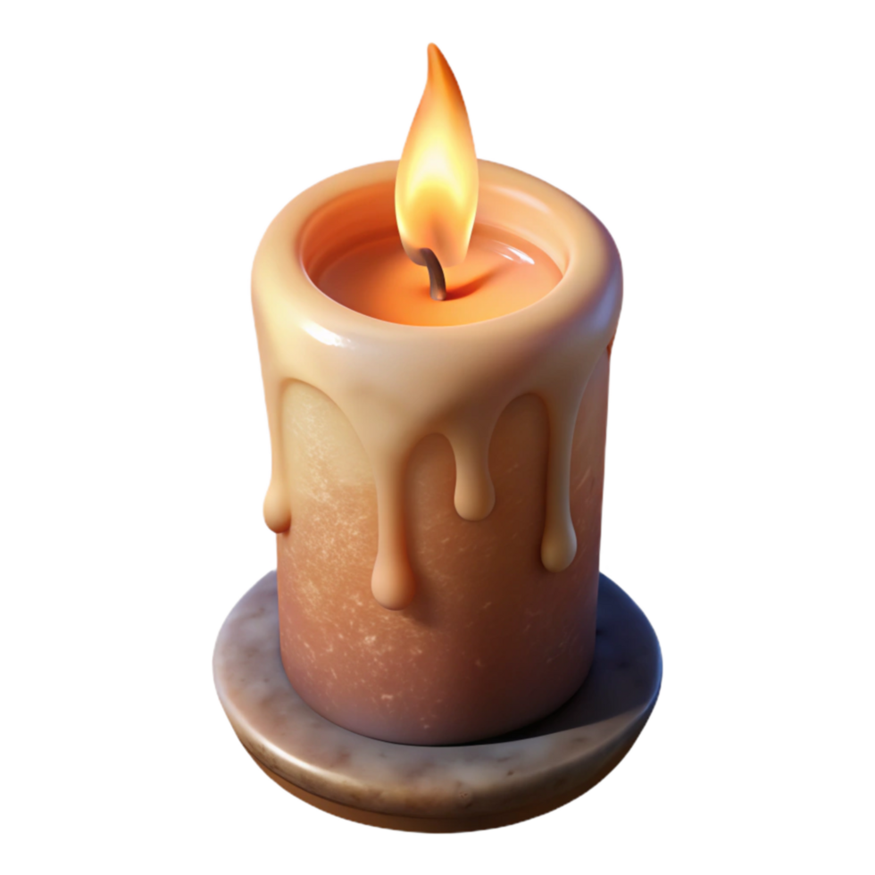 extraordinary classic Burning Candle Long Wick Time Remaining Transparent Background professional png