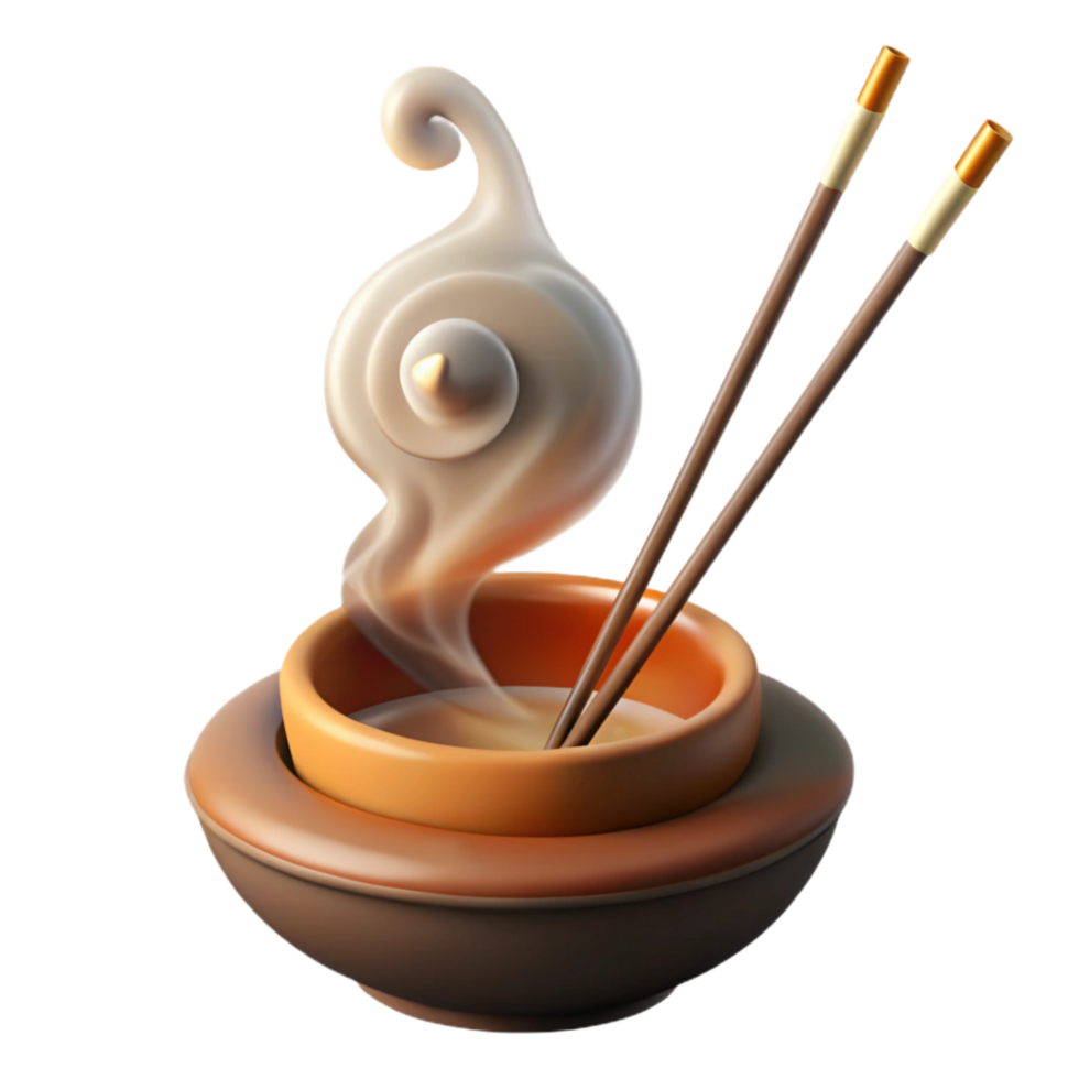 elegant vintage Burning Incense Time Lapse Smoke Trails Transparent Background genuine png