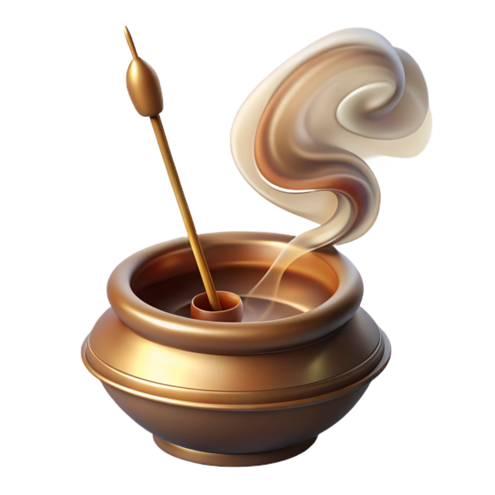 vibrant contemporary Burning Incense Time Lapse Smoke Trails Transparent Background high quality png