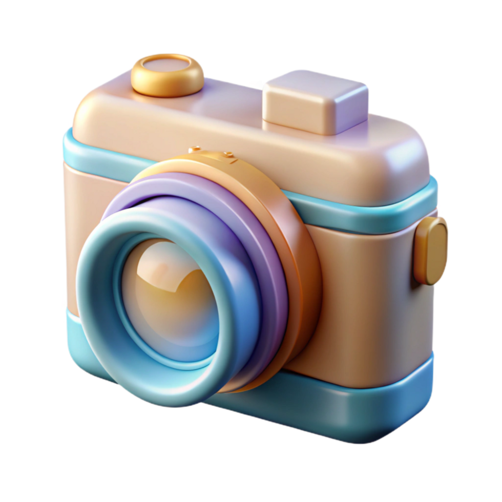 vibrant modern Camera Icon Transparent Background Shutter Open high resolution png