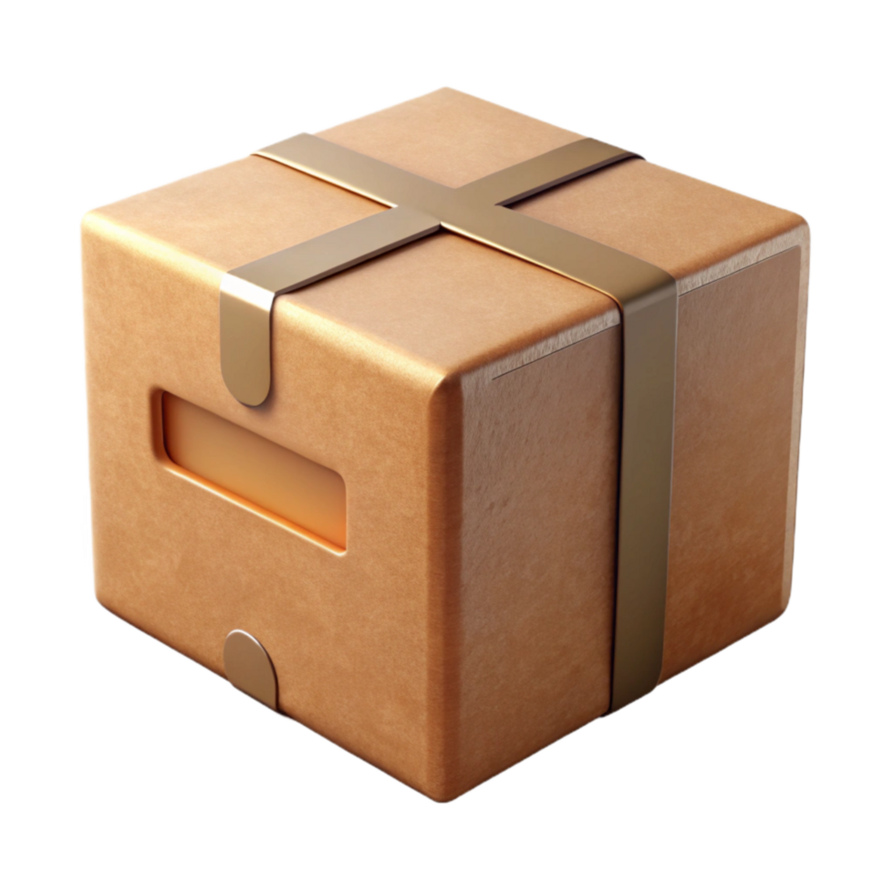 beautiful classic Cardboard Box with Perforated Line Isolated genuine png