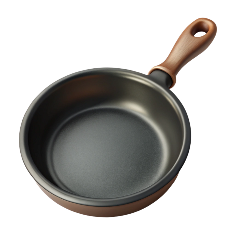 magnificent minimalist Cast Iron Skillet Top View Transparent Background 4K png