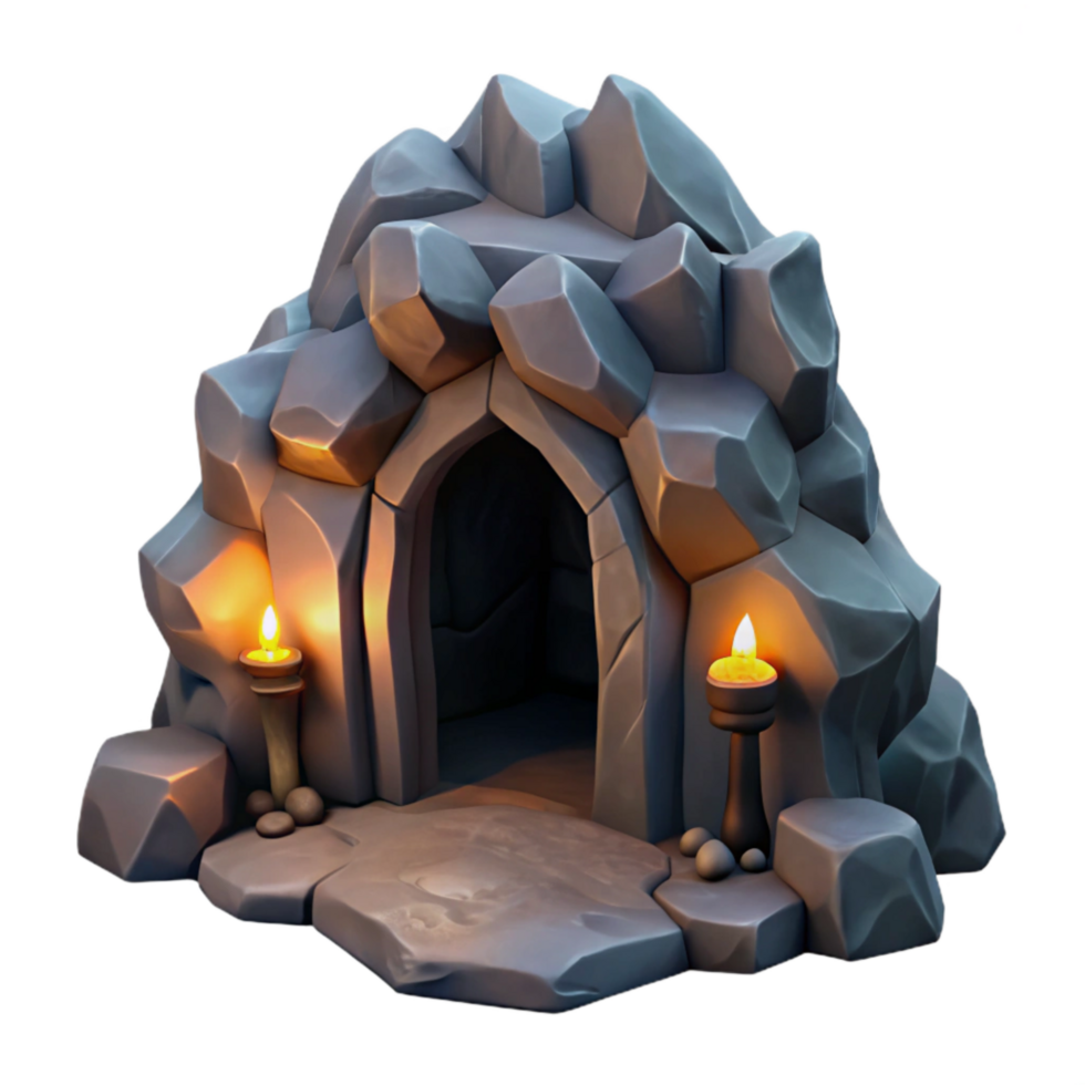 impressive modern Cave Entrance Dark Mysterious Isolated genuine png
