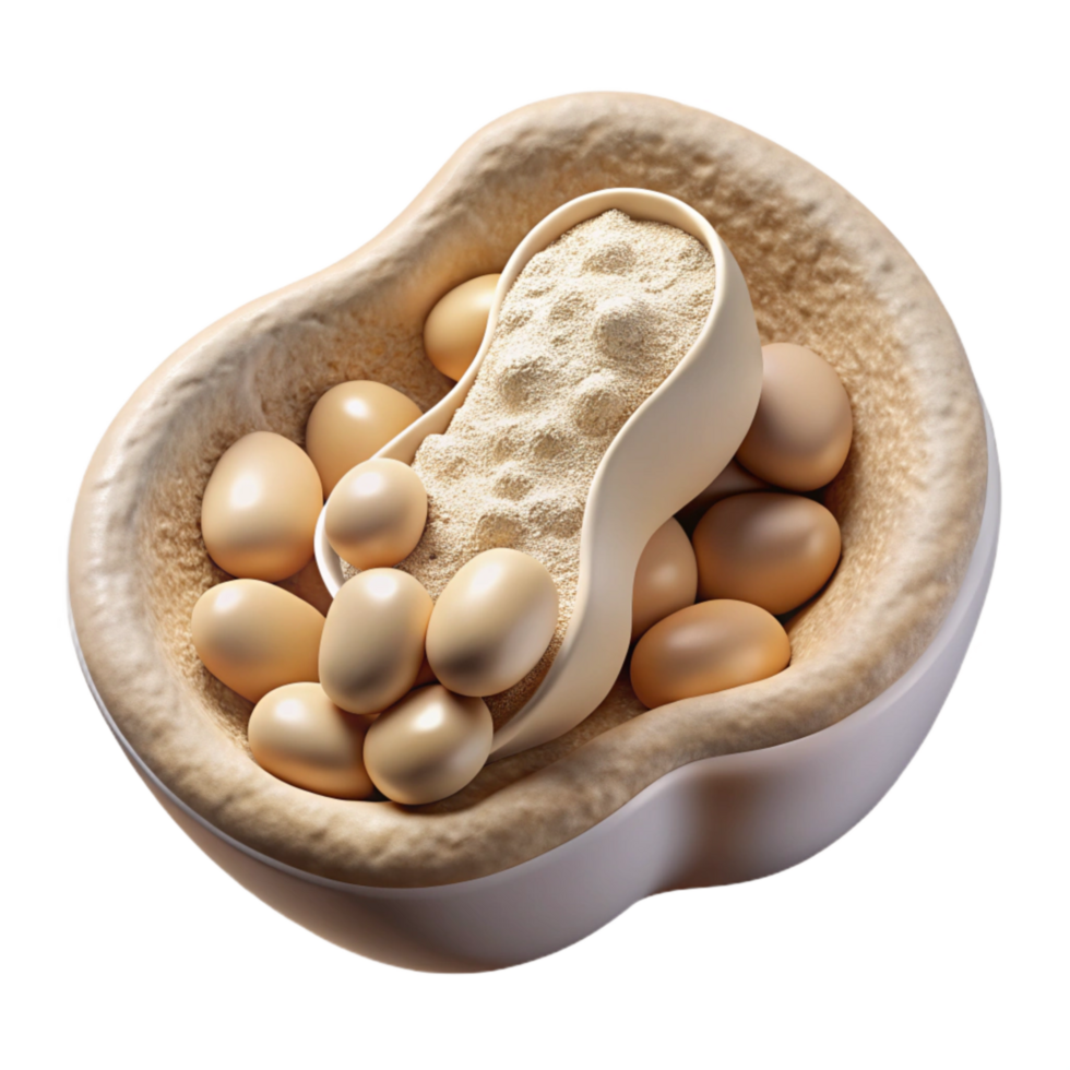 dramatic classic Cellular Agriculture Pea Protein Powder Off White Tone Cutout premium png