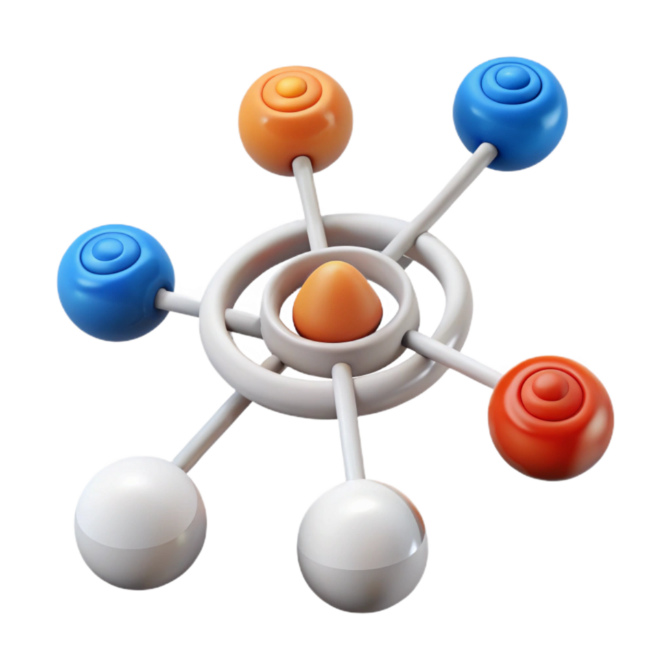 beautiful abstract Cellular Communication Network Diagram Isolated on White detailed png
