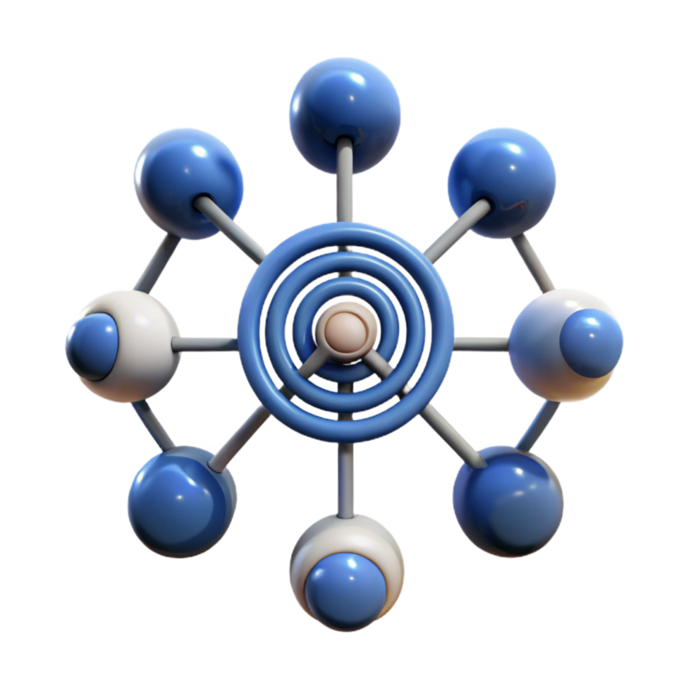 vibrant creative Cellular Communication Network Diagram Isolated on White premium png
