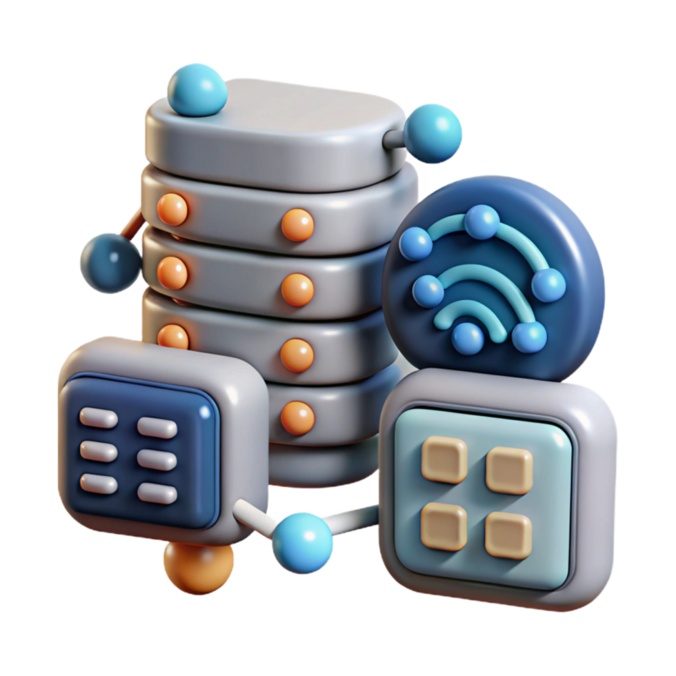 magnificent traditional Cellular Data Processing System Illustration Isolated Element authentic png