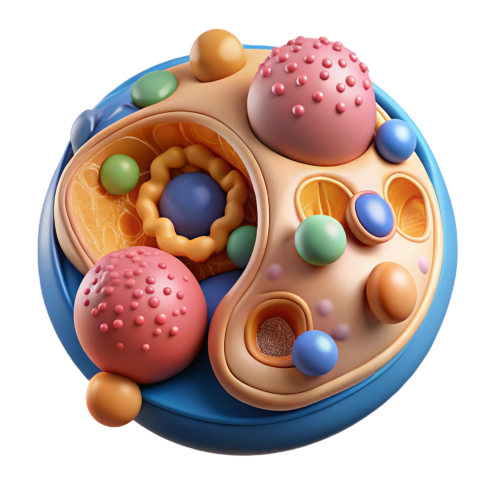 elegant minimalist Cellular Metabolism Process Illustration Cutout original png
