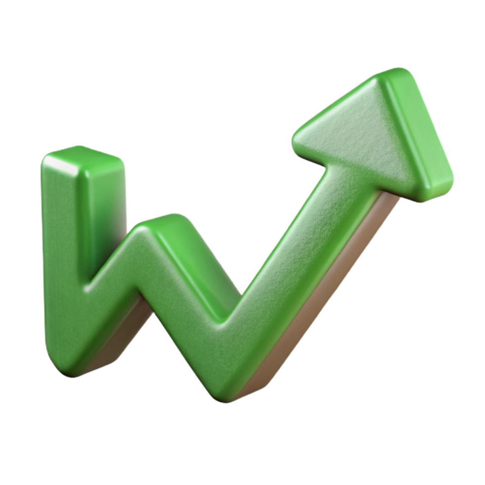 wonderful abstract Charity Fundraising Graph Arrow Up Isolated with Green Line premium png
