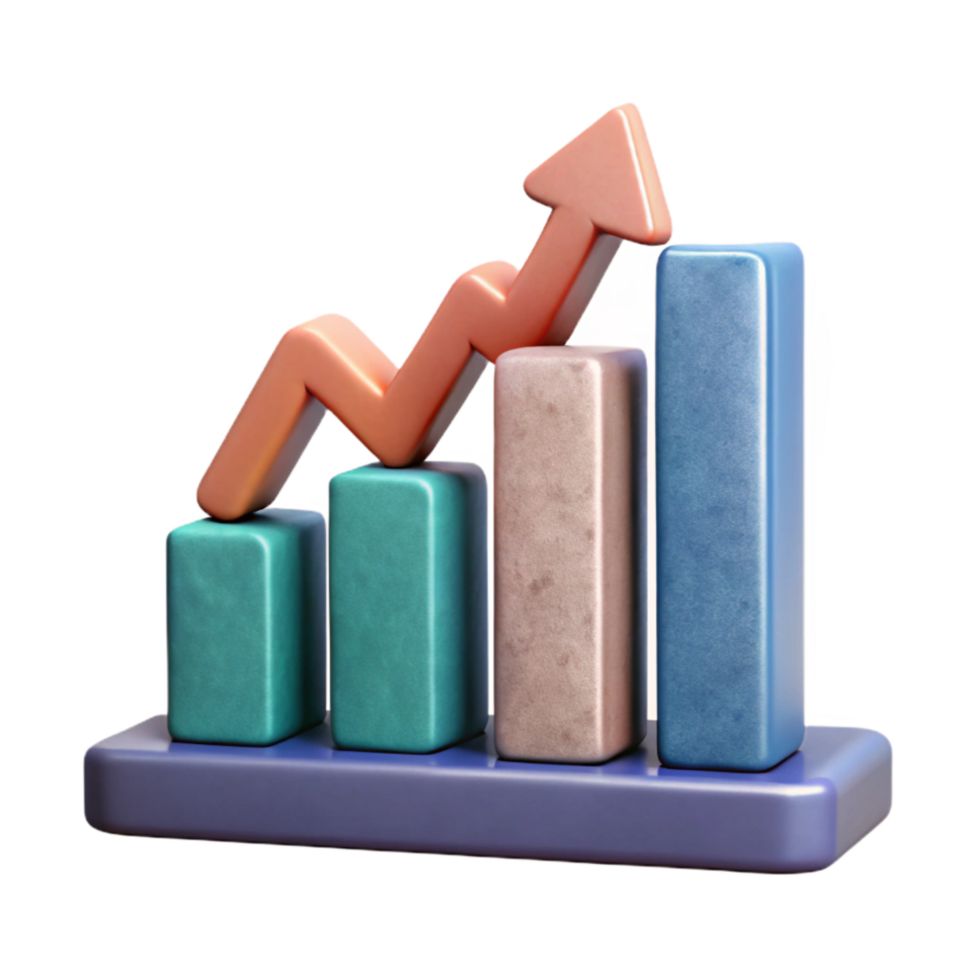 impressive abstract Chart Showing Growth Isolated Positive Trend premium png