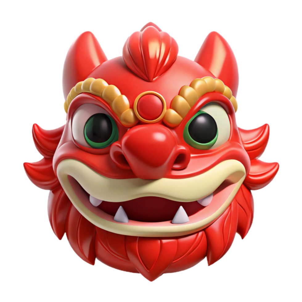 magnificent abstract Chinese New Year Lion Dance Costume Cutout authentic png