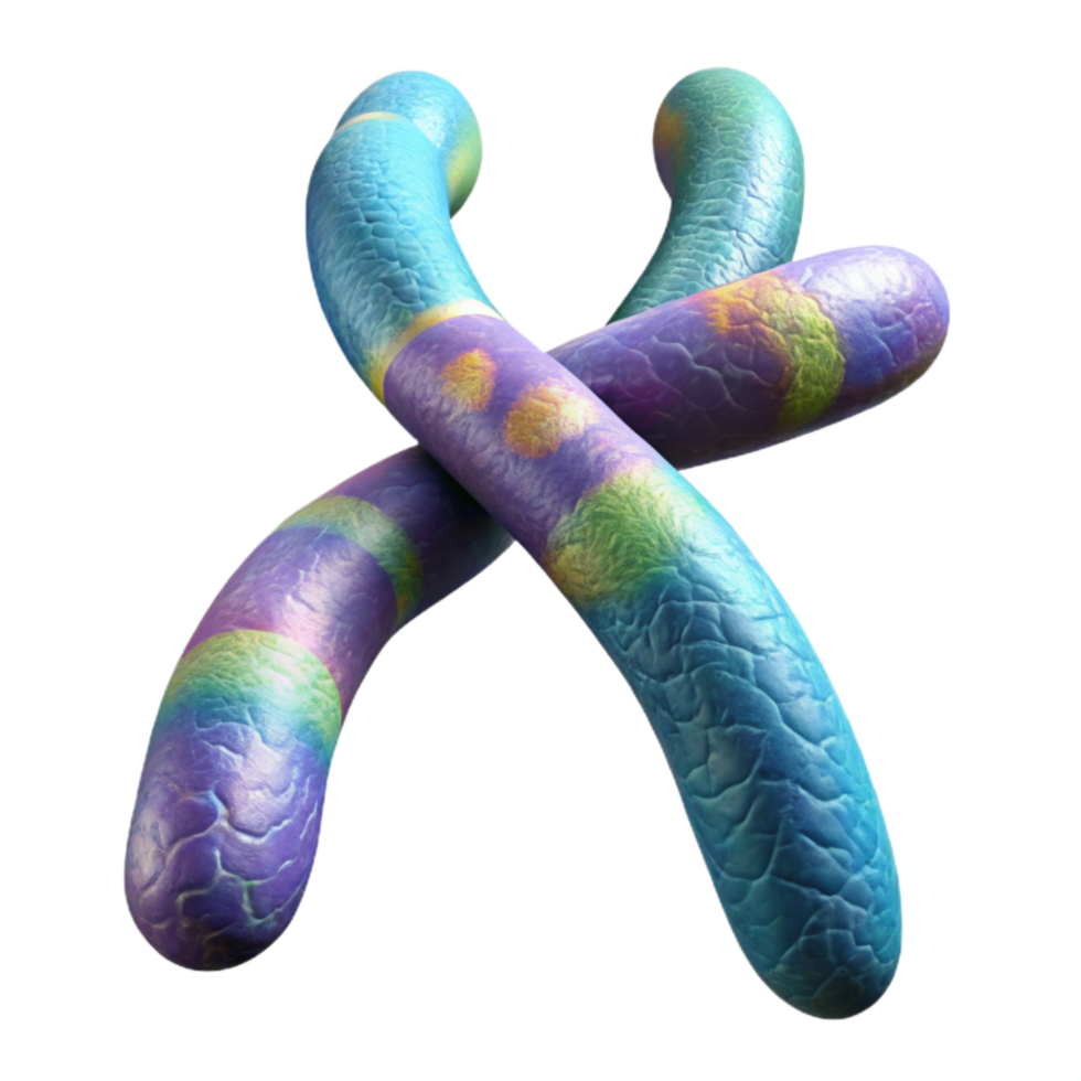 impressive classic Chromosome Structure 3d Render Transparent Background original png