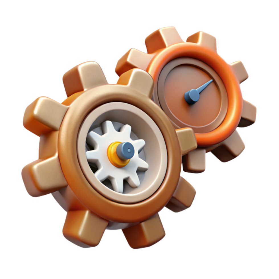 serene contemporary Chronometer Gears Transparent Background Close Up View detailed png