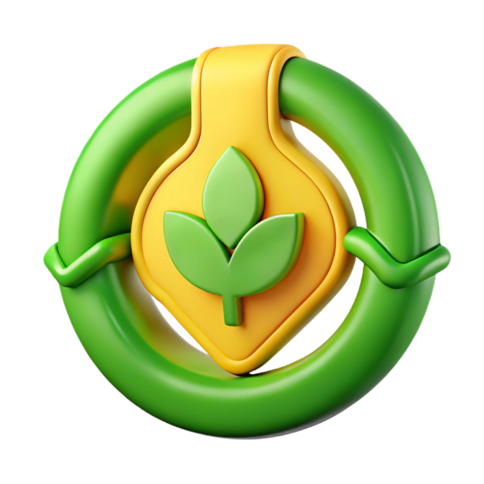 serene classic Circular Agriculture Logo Green and Brown Cutout exclusive png
