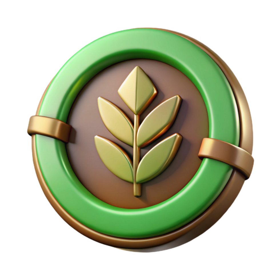 extraordinary modern Circular Agriculture Symbol Green and Brown Isolated professional png