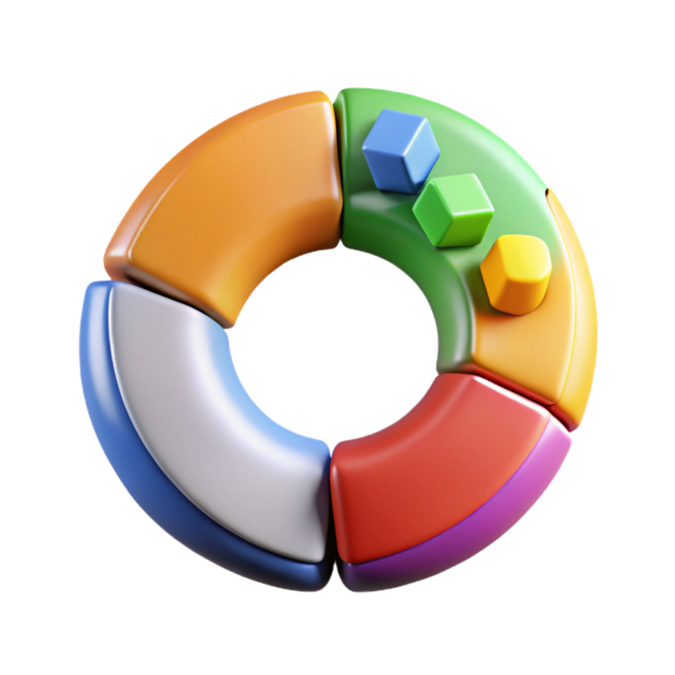 impressive abstract Circular Economy Diagram Colorful Illustration Isolated exclusive png