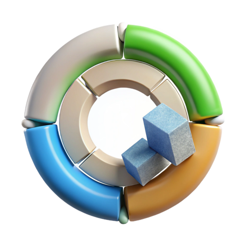 dramatic modern Circular Economy Diagram Modern Design Transparent Background professional png