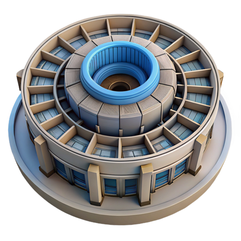 magnificent contemporary Circular Building Design Top View Cutout professional png
