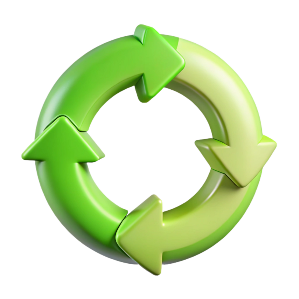 serene classic Circular Economy Diagram with Arrows Transparent Background exclusive png