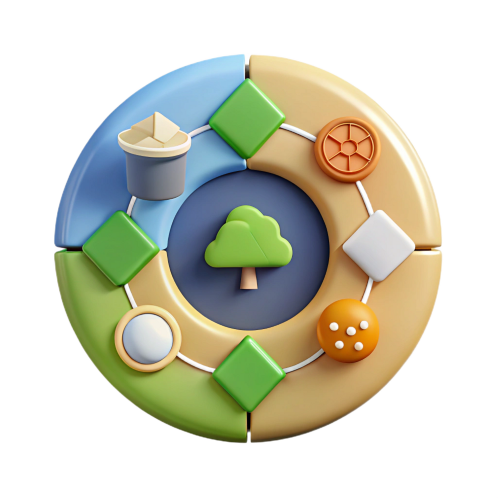 magnificent creative Circular Economy Diagram with Arrows Transparent Background high quality png