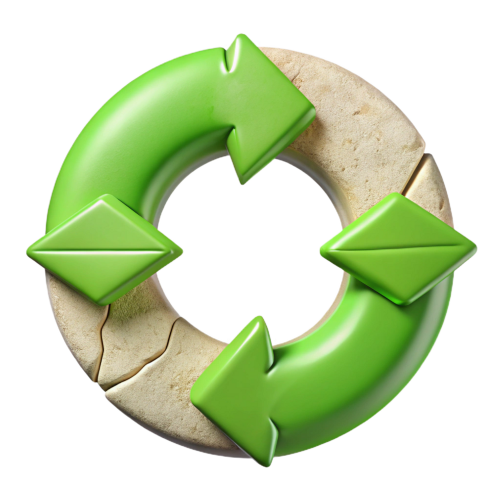 impressive modern Circular Economy Diagram with Arrows Transparent Background high quality png