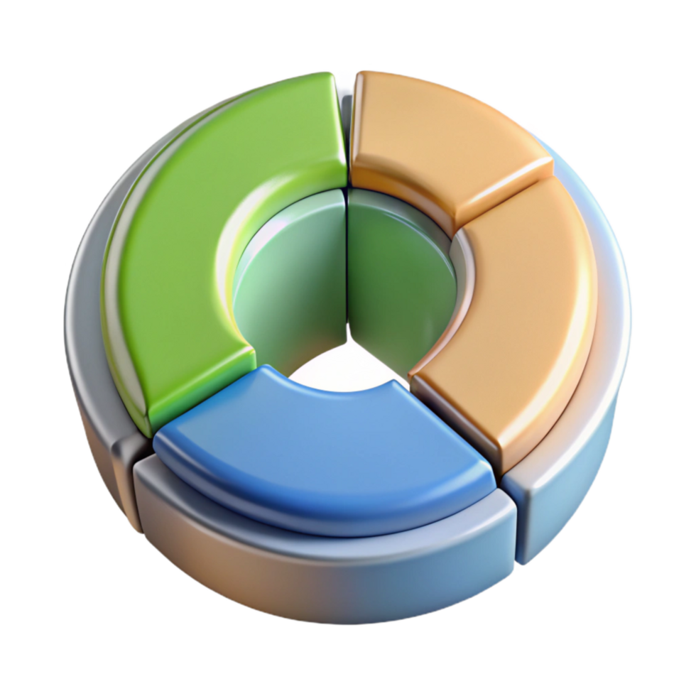 vibrant artistic Circular Economy Infographic Pie Chart Transparent Background exclusive png