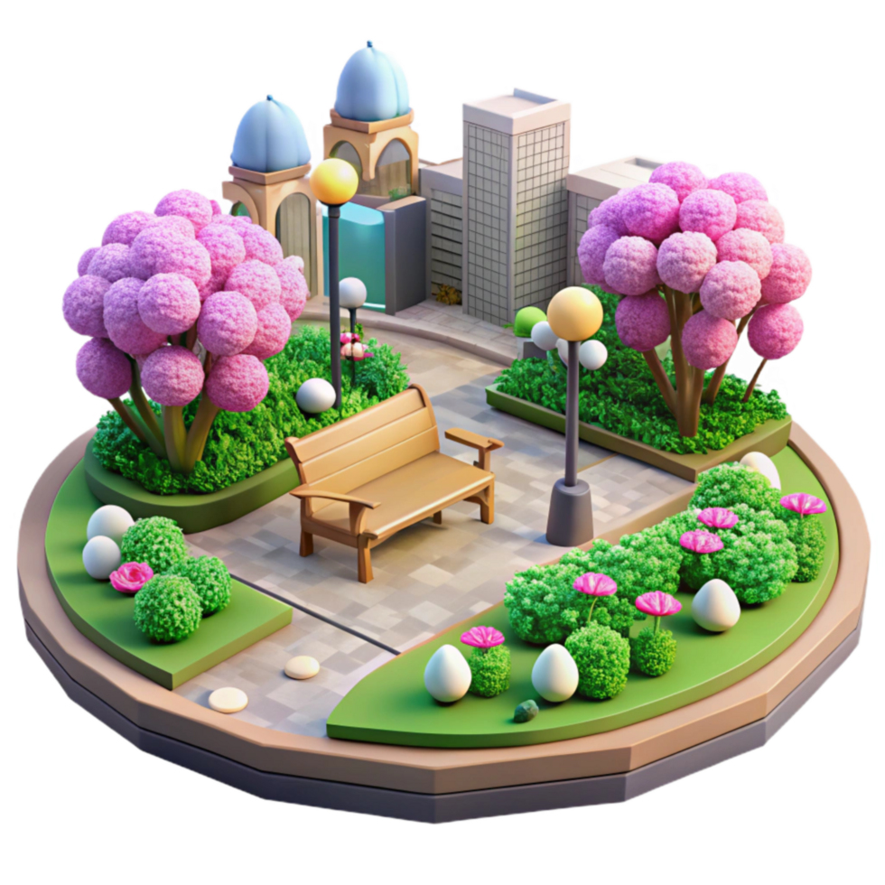 extraordinary creative City Park Flowers Transparent Background Blooming Colors premium png